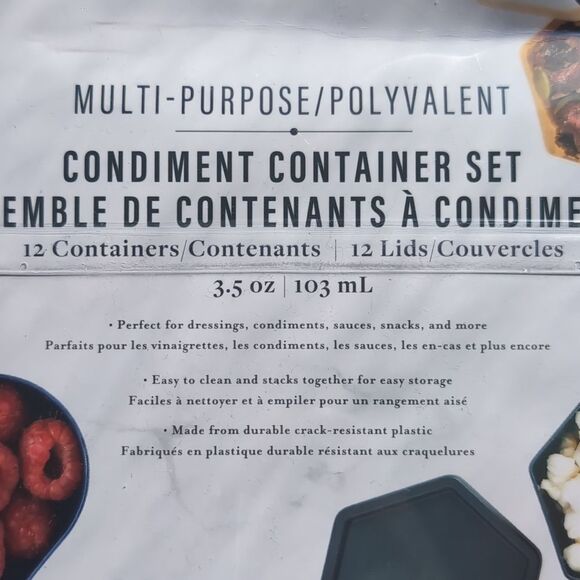 NWT 24 PC's Mix Of Hexagonal Container Set with Lids - Picture 7 of 7